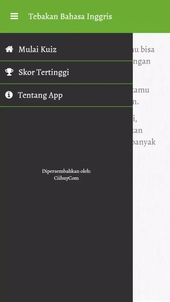 Скриншоты Tebakan Bahasa Inggris