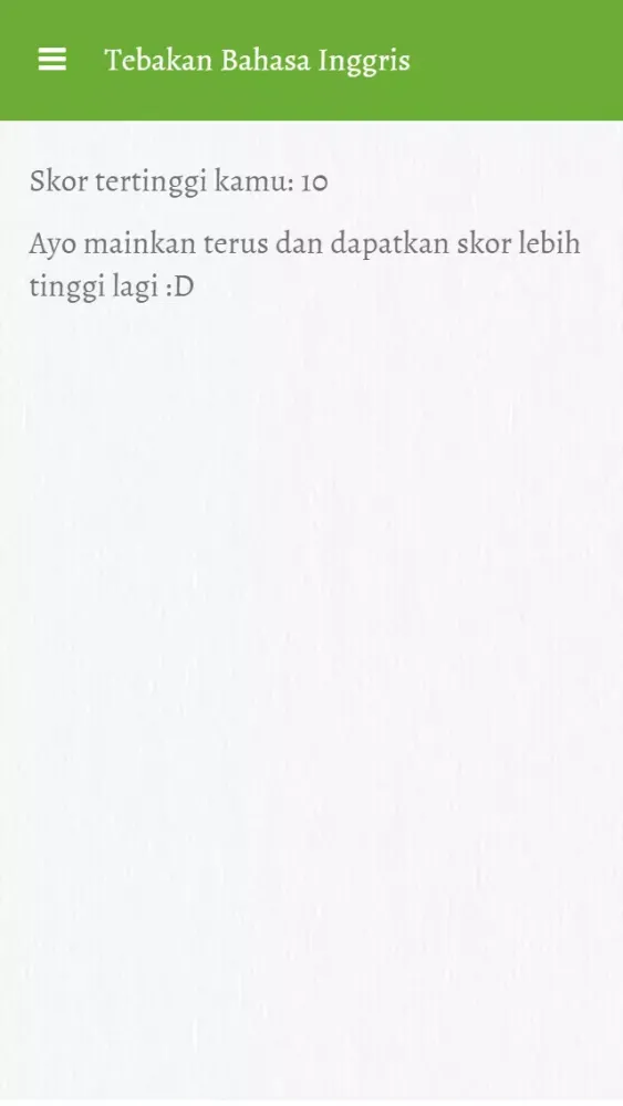 Скриншоты Tebakan Bahasa Inggris