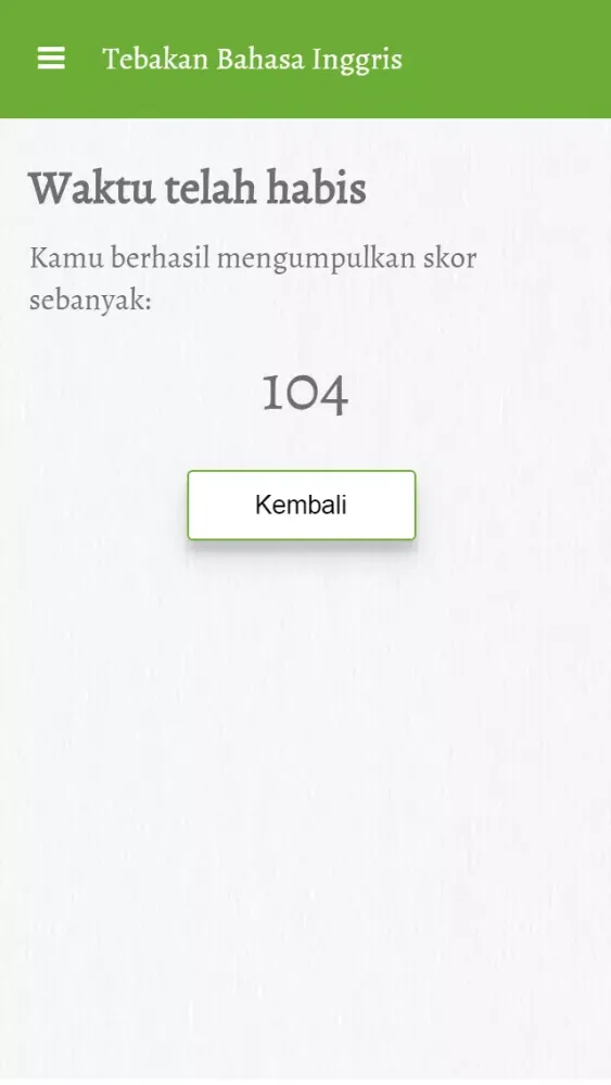 Скриншоты Tebakan Bahasa Inggris