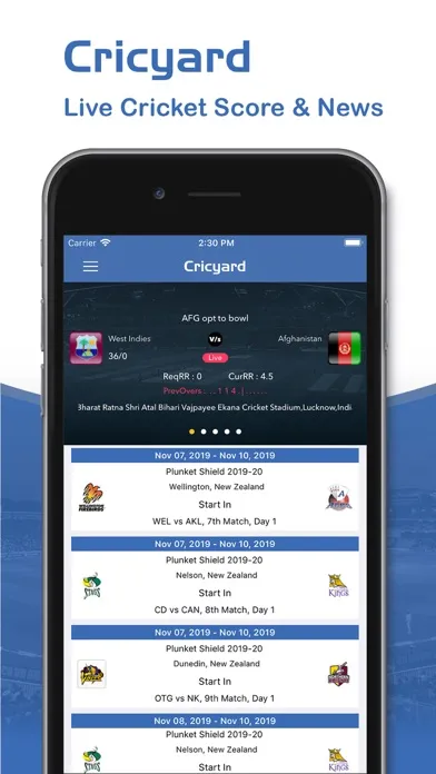 Screenshot di Cricyard - Live Score & News