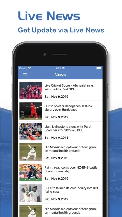 Screenshot di Cricyard - Live Score & News