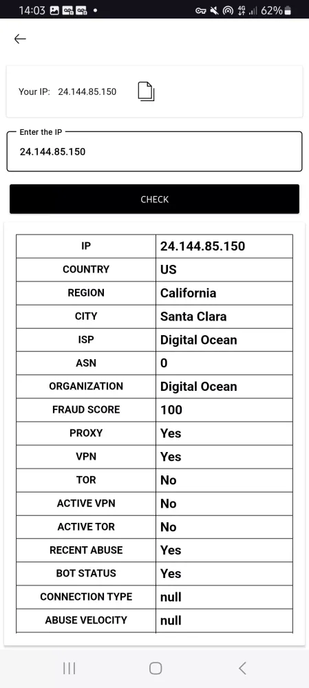Credit card tools - Bin Check Screenshots