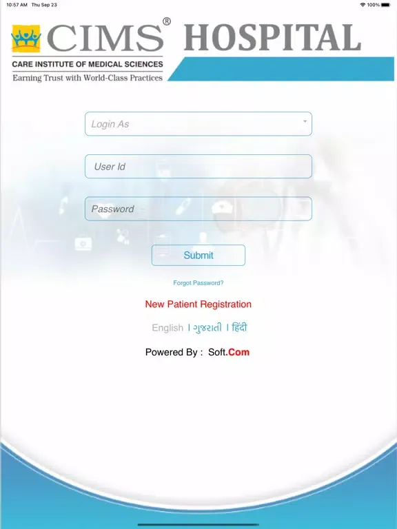 Скриншоты CIMS HOSPITAL Patient Portal iPad 