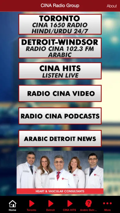 CINA Radio Ekran Görüntüleri