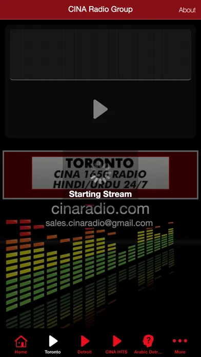 CINA Radio Ekran Görüntüleri