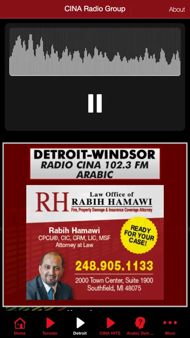 CINA Radio Ekran Görüntüleri