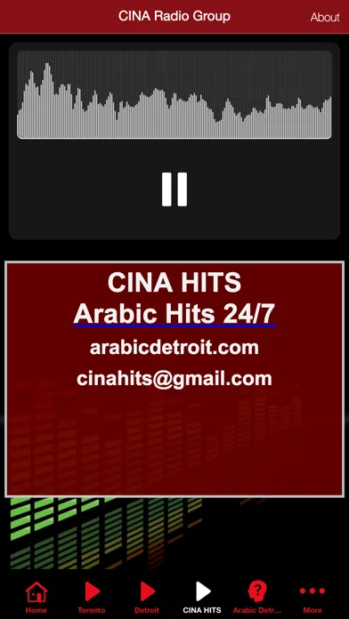 CINA Radio Ekran Görüntüleri