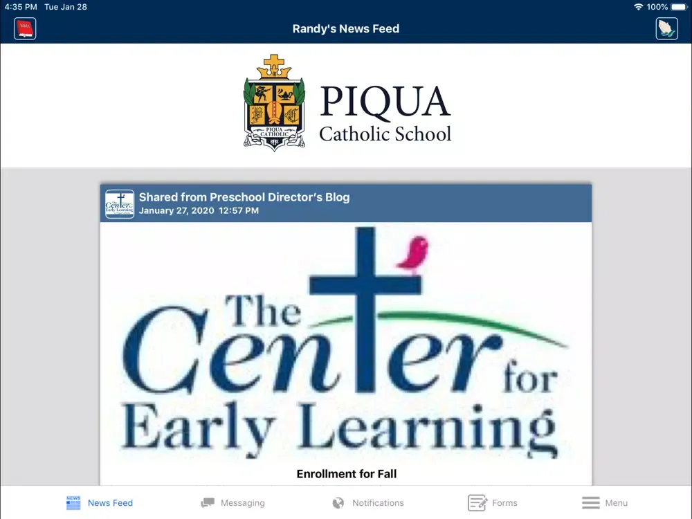 Piqua Catholic School - Piqua iPad 應用截圖