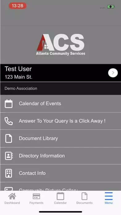 Tangkapan layar ACS Communities App