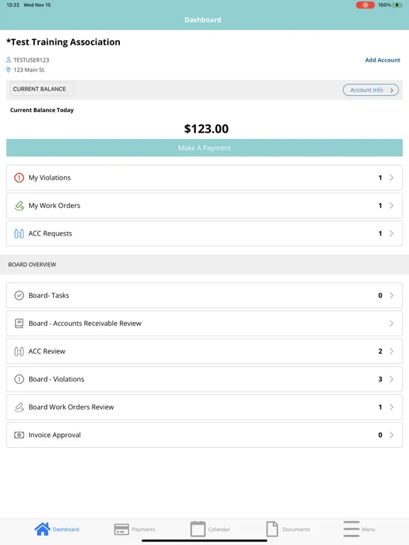 CLA CM Portal iPad  Screenshots