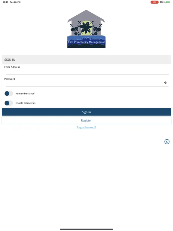 Elite Community Mgmt App iPad  Screenshots