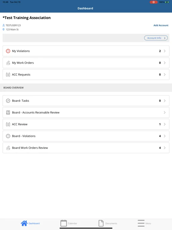 Elite Community Mgmt App iPad  Screenshots