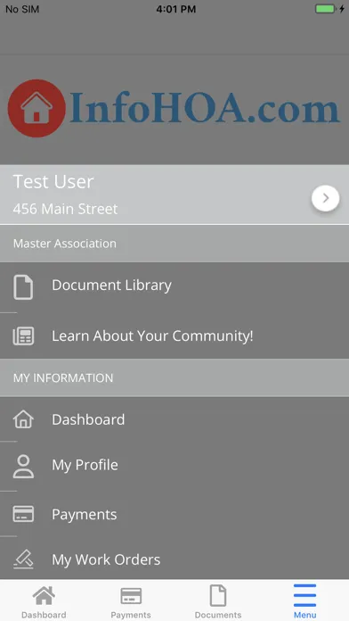 InfoHOA.com Homeowner App স্ক্রিনশট