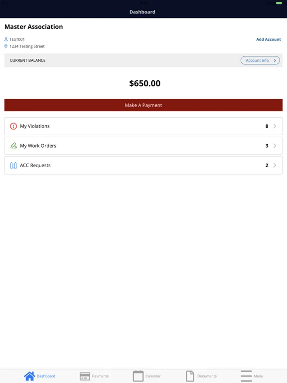 Tangkapan layar Key Community Management iPad 