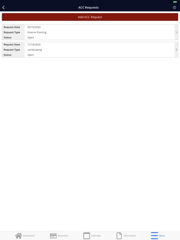 Tangkapan layar Key Community Management iPad 