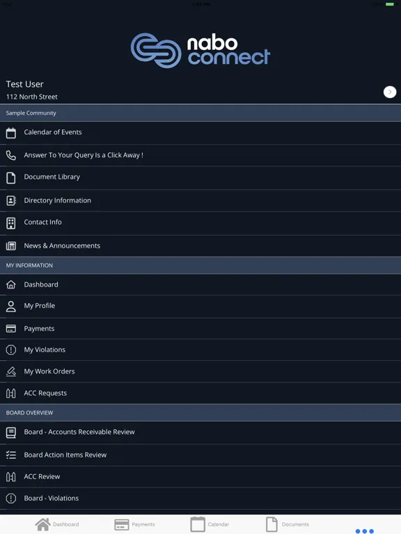 Screenshot di nabo CONNECT iPad 