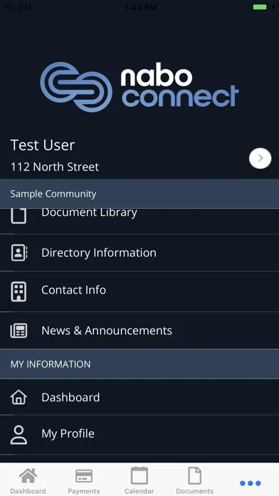 Screenshot di nabo CONNECT