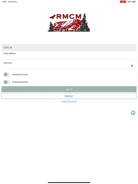 ภาพหน้าจอของ Red Mtn Community Management iPad 