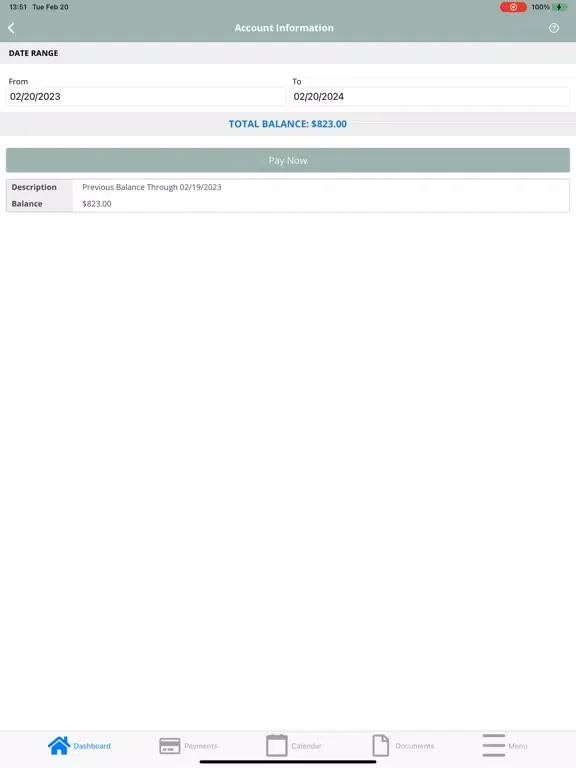 ภาพหน้าจอของ Red Mtn Community Management iPad 