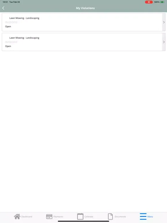 ภาพหน้าจอของ Red Mtn Community Management iPad 