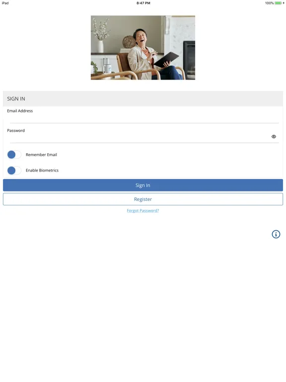 Tangkapan layar RowCal iPad 