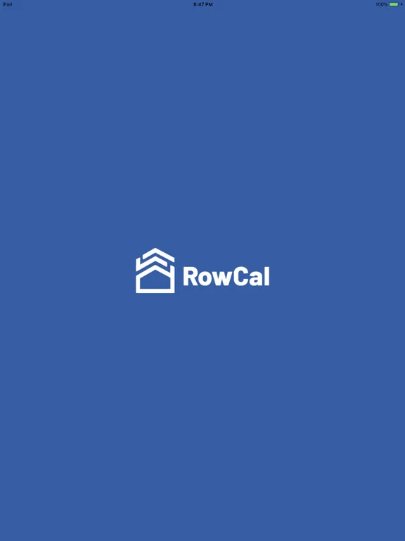 Tangkapan layar RowCal iPad 