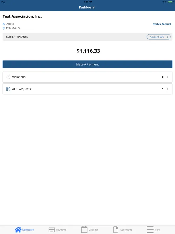 Spectrum HOA iPad  Screenshots