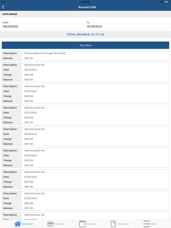 Spectrum HOA iPad  Screenshots