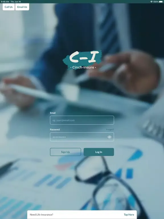 Ảnh chụp màn hình của Cinch-Insure iPad 