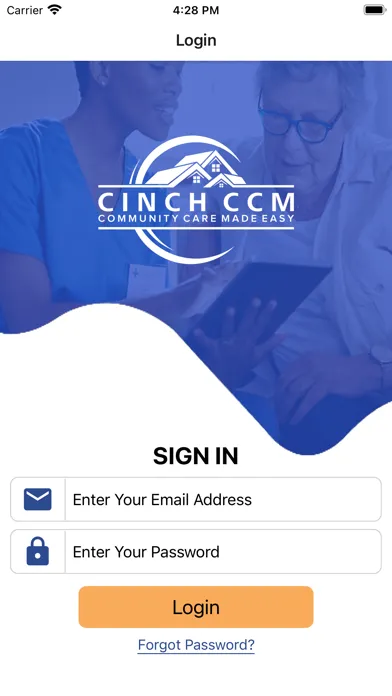 Tangkapan skrin CINCH CCM Caregiver