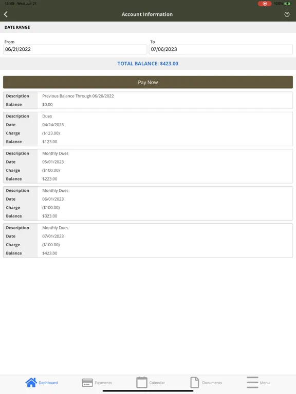 Tangkapan layar Athena Mgmt Srvcs iPad 
