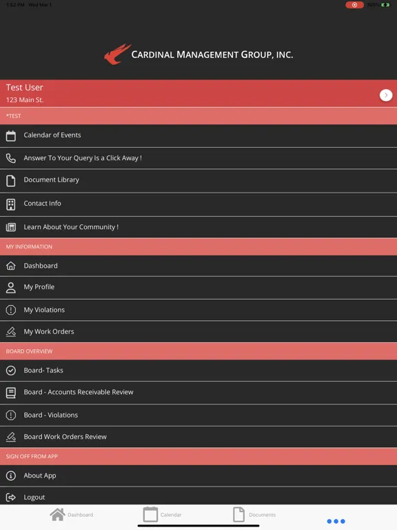 Cardinal MGMT iPad  스크린샷