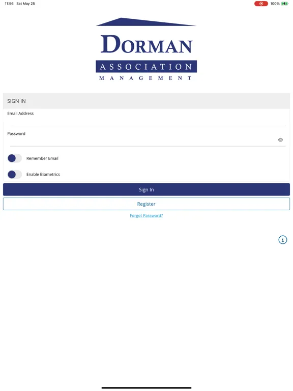 Dorman Association Mgmt Portal iPad  스크린샷