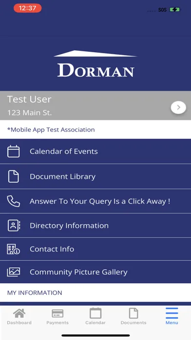 Dorman Association Mgmt Portal 스크린샷