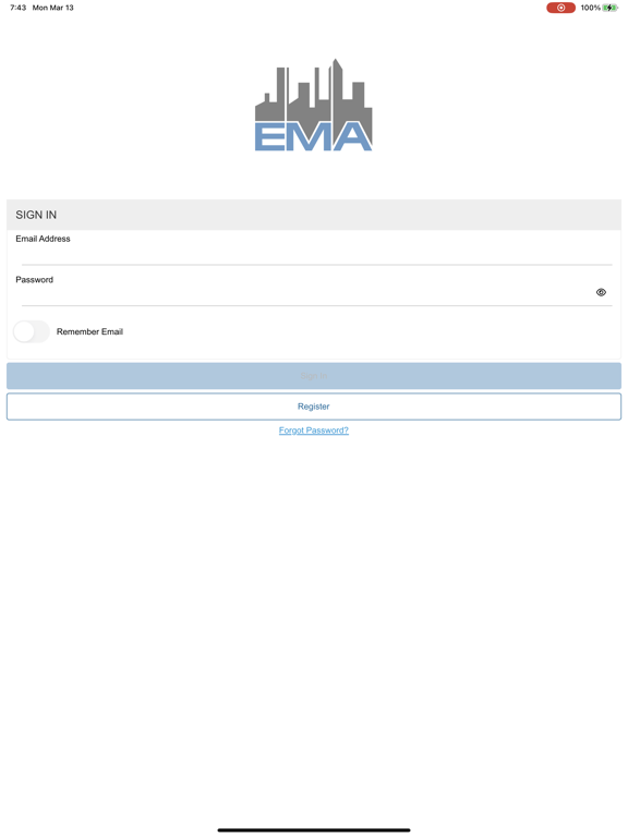 Tangkapan skrin Excel Management Associates iPad 