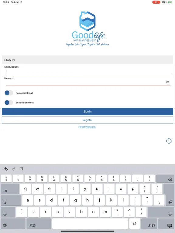 Goodlife HOA iPad  स्क्रीनशॉट