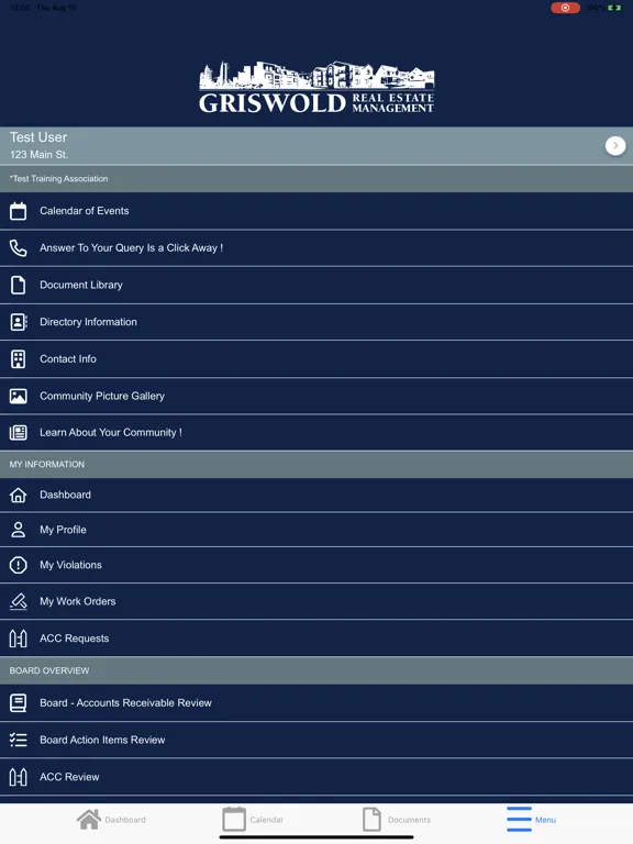 Griswold Mgmt iPad  स्क्रीनशॉट