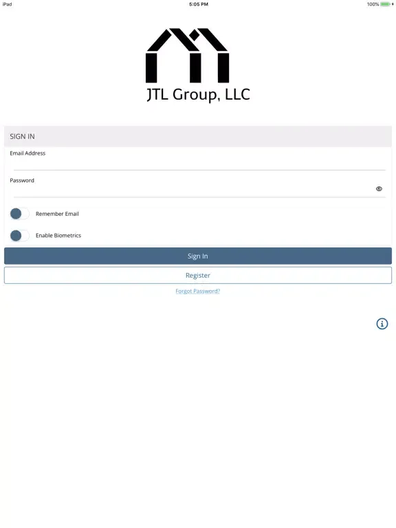 Tangkapan layar JTL Group, LLC iPad 
