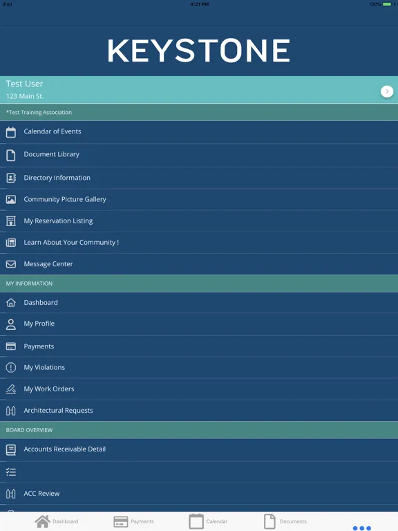 Screenshot di Keystone Connection iPad 