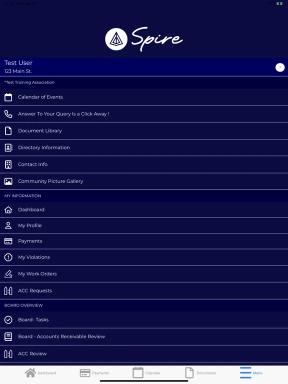 Spire Mgmt iPad  スクリーンショット