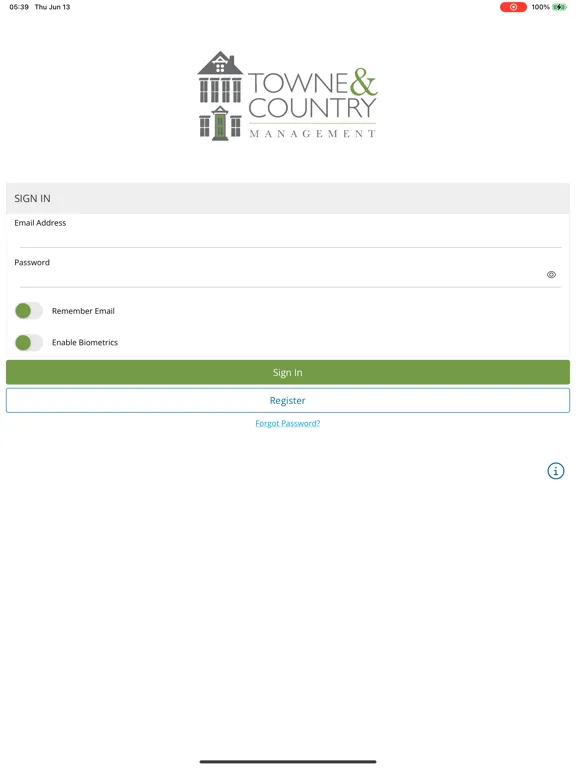 Towne & Country Management iPad 應用截圖
