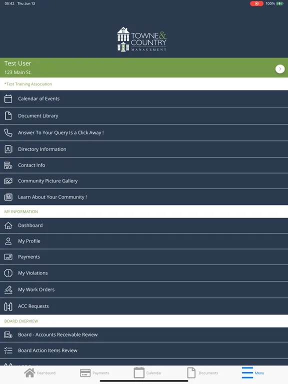 Towne & Country Management iPad 應用截圖