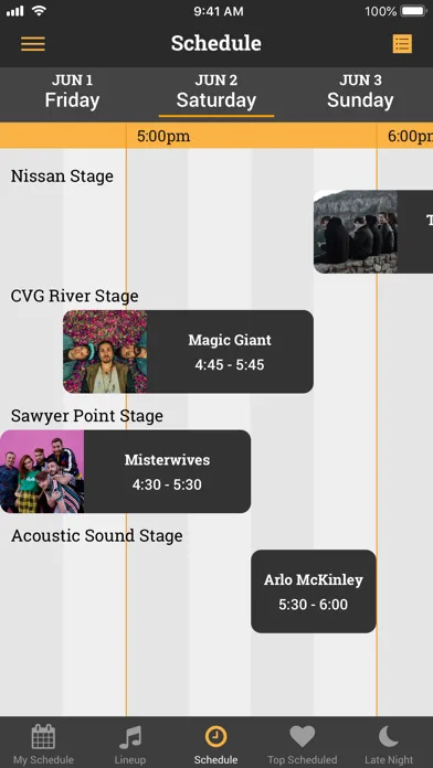 Captures d'écran de Bunbury Music Festival