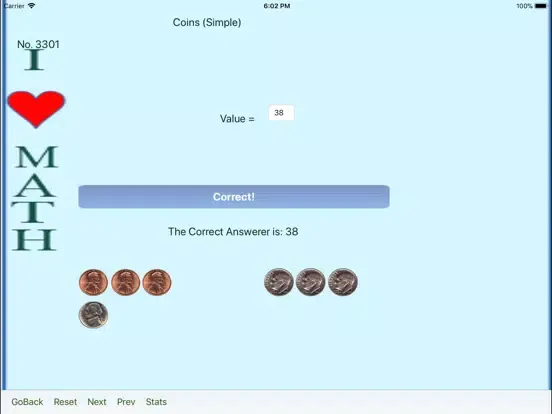 Capturas de tela do ILoveMathQuiz iPad 