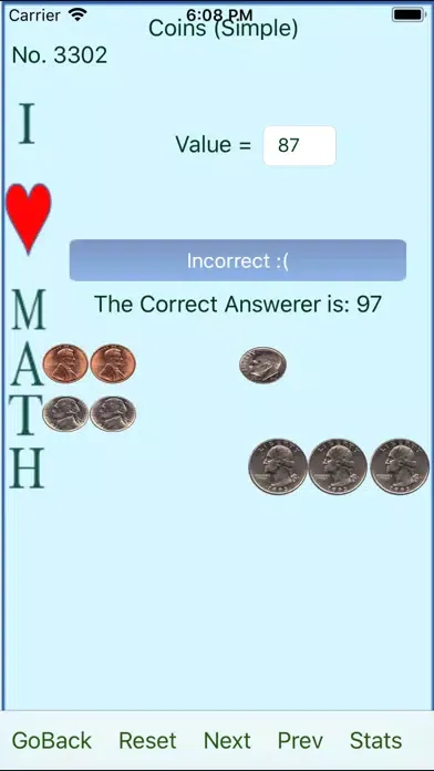 Capturas de tela do ILoveMathQuiz