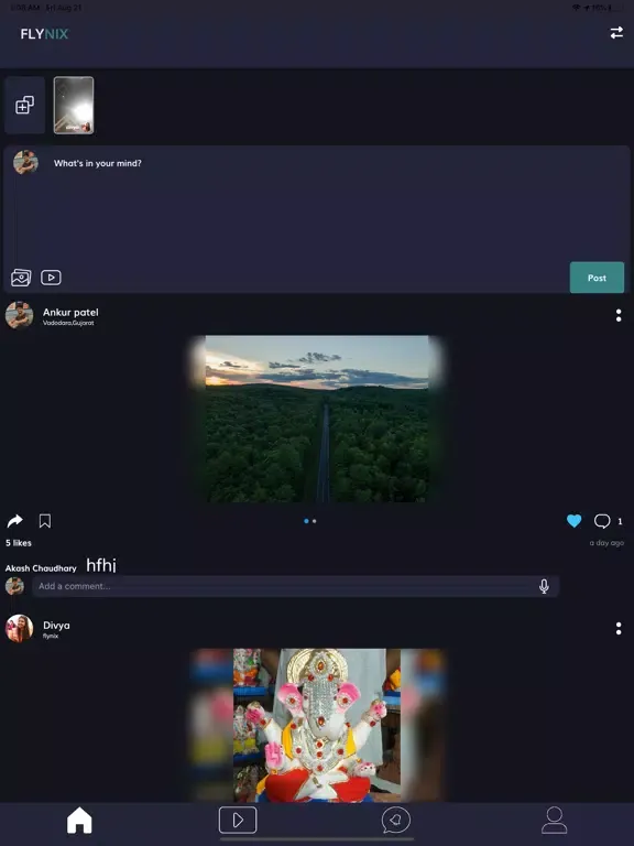 Capturas de tela do Flynix iPad 