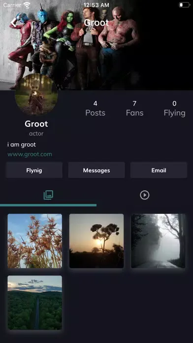 Capturas de tela do Flynix