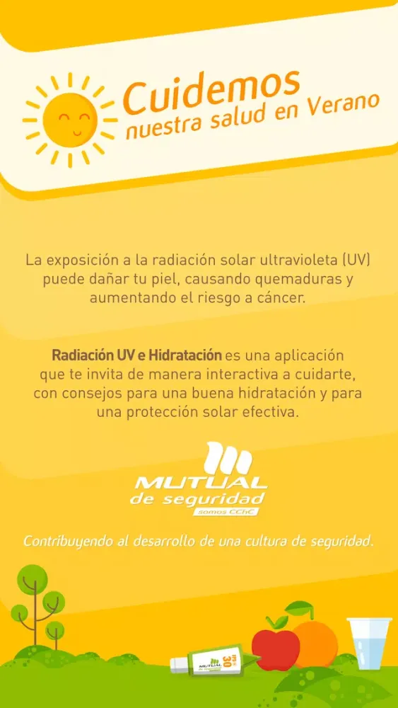 Tangkapan skrin Radiación UV e Hidratación