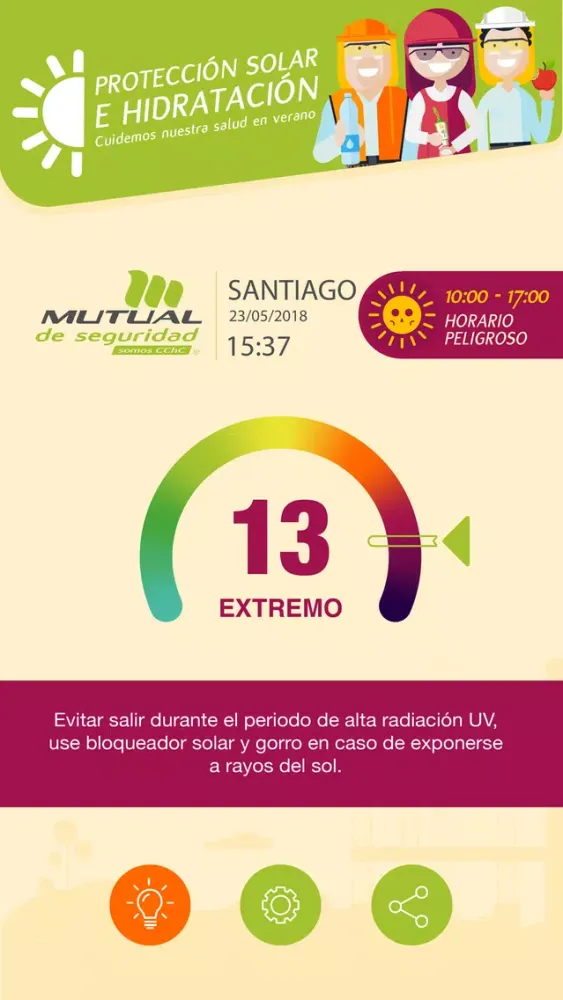 Tangkapan skrin Radiación UV e Hidratación