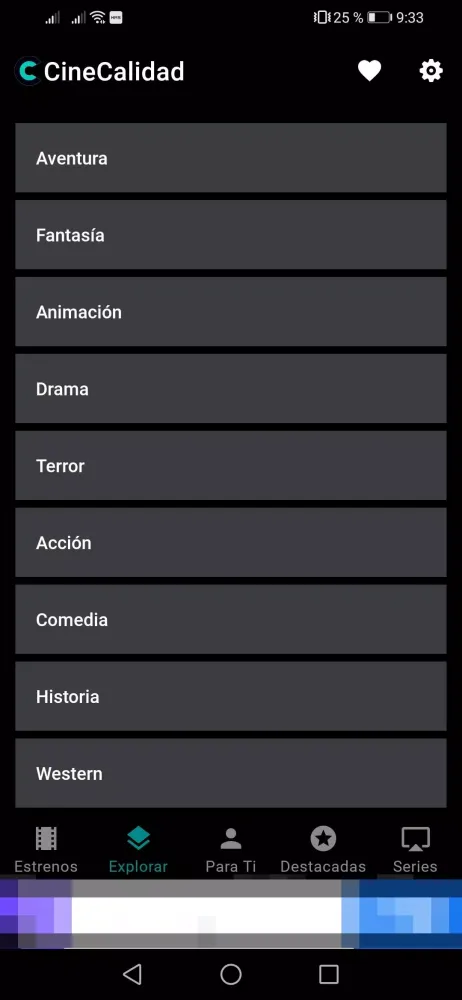Screenshot di CineCalidad
